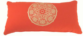 Kleines Meditationskissen "Lotuskreis" dunkelorange