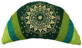 "Greengold" - kleines Halbmondkissen