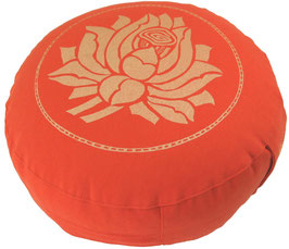 "Lotusblüte" dunkelorange Meditationskissen Gr. S