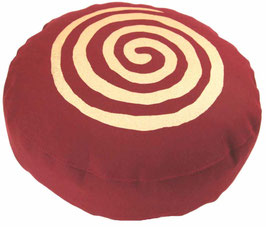 "Spirale" bordeaux Meditationskissen, rund
