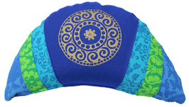"Deep Blue" - kleines Halbmondkissen