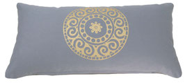 Z - Kleines Meditationskissen "Mandala" silbergrau