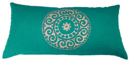 P - Kleines Meditationskissen "Mandala" seegrün