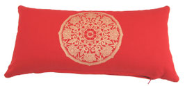 Kleines Meditationskissen "Lotuskreis" rot