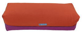 Yoga Bolster terracotta & aubergine