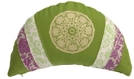 "Greeny" - kleines Halbmondkissen