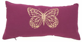 Kleines Meditationskissen "Butterfly" aubergine