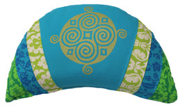 "Greenblue" - kleines Halbmondkissen