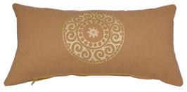V- Kleines Meditationskissen "Mandala" currygelb