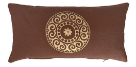 V- Kleines Meditationskissen "Mandala" rotbraun