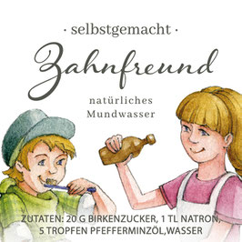 Etikett Zahnfreund