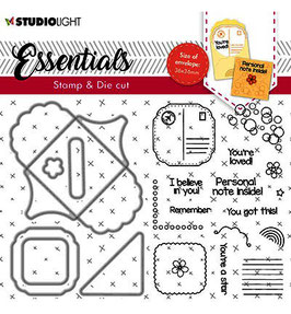 Studio Light Stempel-u. Stanzform-Set Umschlag quadratisch fancy / Square Fancy Envelope Essentials BASIC58