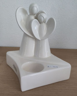 Teelicht Engelpaar Alena creme 17cm