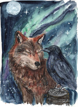 Wolf und Rabe I