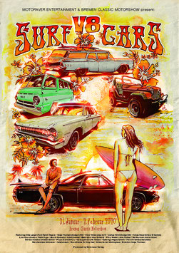 Poster V8 Surf Cars