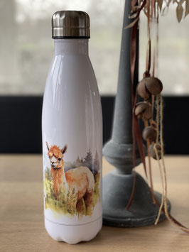 Trinkflasche mit Alpakamotiv 77