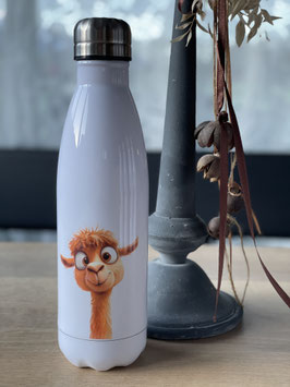 Trinkflasche mit Alpakamotiv Crazy 58