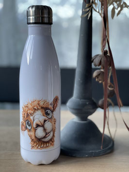 Trinkflasche mit Alpakamotiv Comic 9