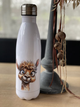 Trinkflasche mit Alpakamotiv Comic 4