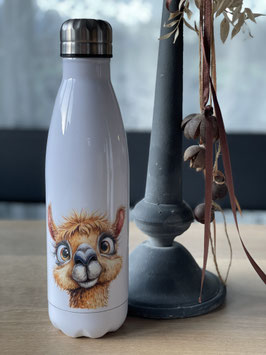 Trinkflasche mit Alpakamotiv Comic 15