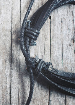 Armband Leder schwarz