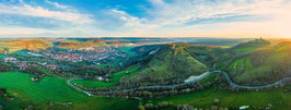 BNR.011 - Panorama Blick auf Kahla und die Leuchtenburg