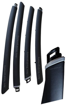 Interieurleisten Seitenverkleidung Leder Schwarz Saab 9.5 YS3E ab Bj. 2006