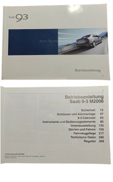 Betriebsanleitung M 2006 Saab 9.3 YS3F