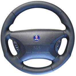 Multifunktionslenkrad AERO NEU bezogen ergonomische Form und aufgepolstert Saab 9.5 YS3E