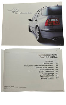 Betriebsanleitung M 2002 Saab 9.5 YS3E