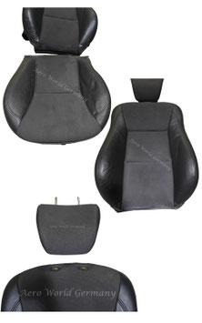Sitzpolster links MK2 Aero Teilleder schwarz komplett Saab 9.5 YS3E