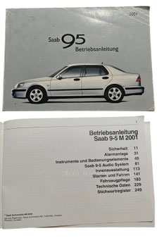 Betriebsanleitung M 2001 Saab 9.5 YS3E