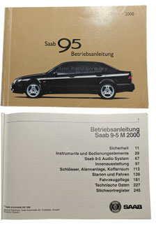 Betriebsanleitung Bj. 2000 Saab 9.5 YS3E