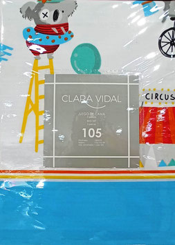 Sabanas Clara Vidal 105 cm. color azul - CIRCO