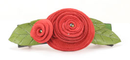 Haarspange mit Rosen aus Leder