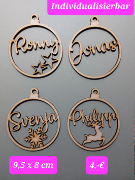 Anhänger Holzkugeln individualisierbar, verschiedene Motive