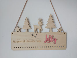 Adventskalender rechteckig, verschiedene Motive und Ausführungen