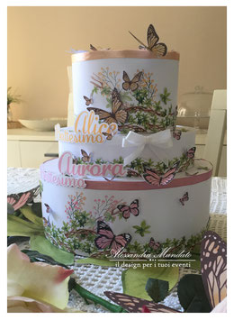 Torta scenografica farfalle