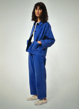 Lovis Herringbone Denim Jacket Blue