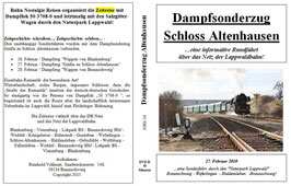 Dampfsonderzug Gräfin zu Schloß Altenhausen - 27. Februar 2010 - BNR Sonderfahrt