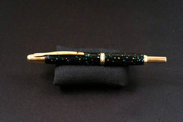 Blue raden and gold flakes Pilot Capless Gold with F nib