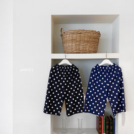 ドット柄ワイドパンツ