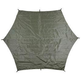Art.-Nr.: 32418B Plane, "Hexagon-Tarp", oliv, ca. 340 x 310 cm
