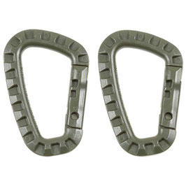 Art.-Nr.: 27531B Karabiner, Plastik, oliv, D 7 mm x 8,5 cm, 2er Pack