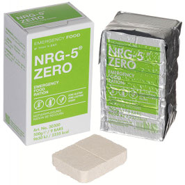 Art.-Nr.: 40333  Notverpflegung, NRG-5, ZERO, 500 g, (9 Riegel)