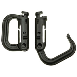 Art.-Nr.: 27550A Karabiner, Plastik, "MOLLE", schwarz, 2er Pack