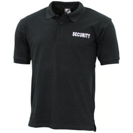 Art.-Nr.: 00865A Poloshirt, schwarz, "Security", bedruckt