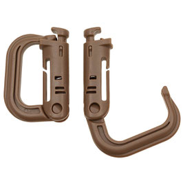 Art.-Nr.: 27550R Karabiner, Plastik, "MOLLE", coyote tan, 2er Pack