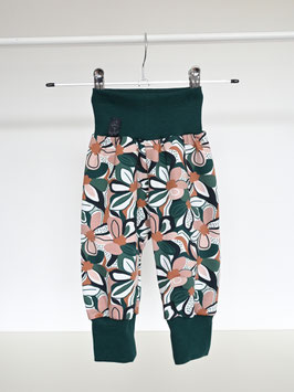 Babyhose Blumen Grün