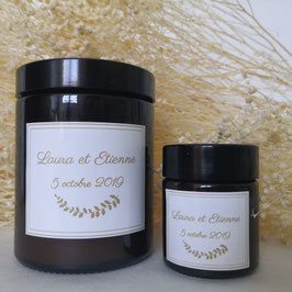 BOUGIE SUR MESURE - Etiquette personnalisée